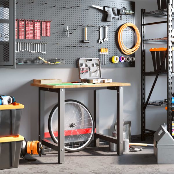 Работна маса светлокафяв 100x60x81,5 см дъб масив правоъгълна