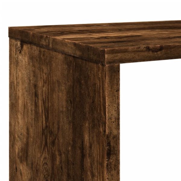 Библиотека, опушен дъб, 132x29x141,5 см, инженерно дърво