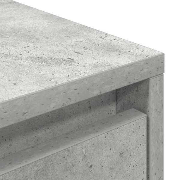 ТВ шкаф с LED осветление, бетонно сив, 193,5x41x50 см