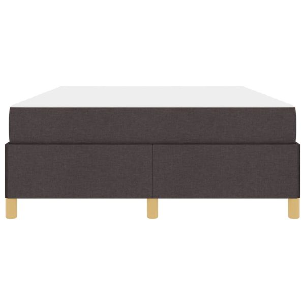 Рамка за легло с матрак Тъмен кафяв 140 x 200 cm текстил