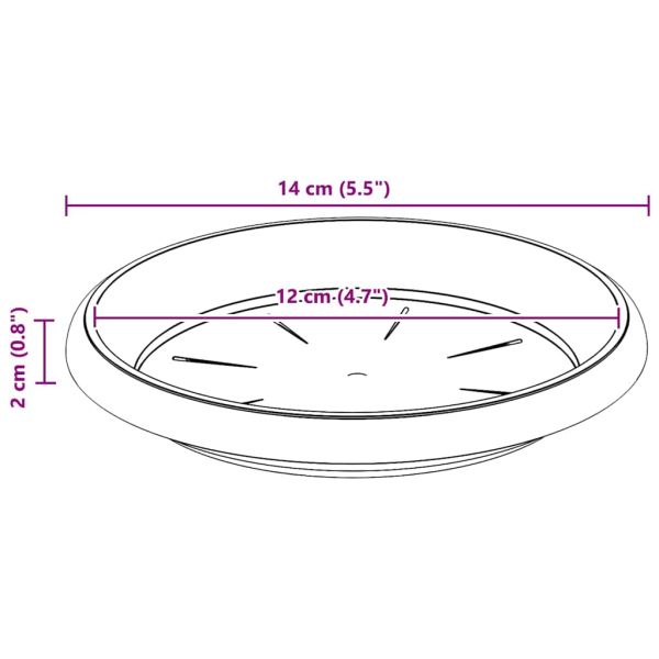 Саксии за растения 24 pcs Червено тухла Ø 15 x 12 cm Пластмаса