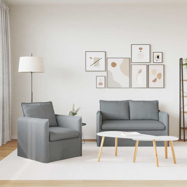 Диван 120cm 2 pcs Светлосиво Метал