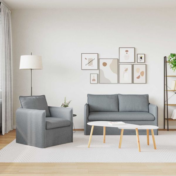 Диван 140cm 2 pcs Светлосиво Метал