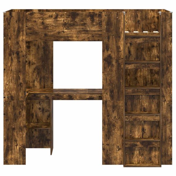 Рамка за двуетажно легло с бюро Димян дъб 75 x 190 cm