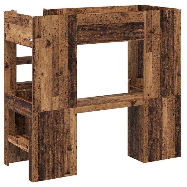 Рамка за двуетажно легло с бюро Старо дърво 75 x 190 cm