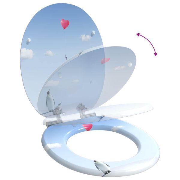 Тоалетна седалка 2 pcs Синьо 43,8 x 37,8 см ПДЧ