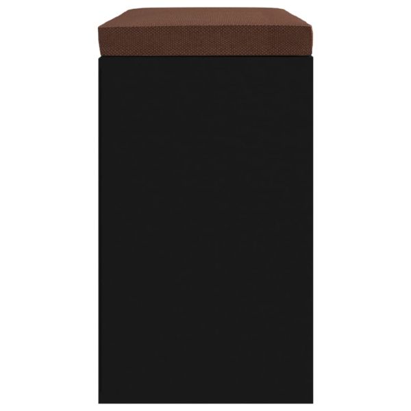 Пейка за обувки, черна, 103x30x48 см, инженерно дърво