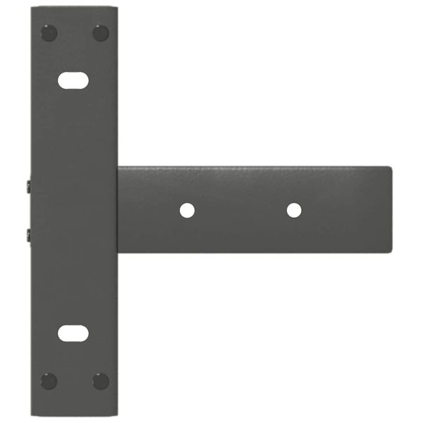 Крака за конзолна маса, Т-образни, 2 бр., антрацит, 38x25x(72-73) см, стомана