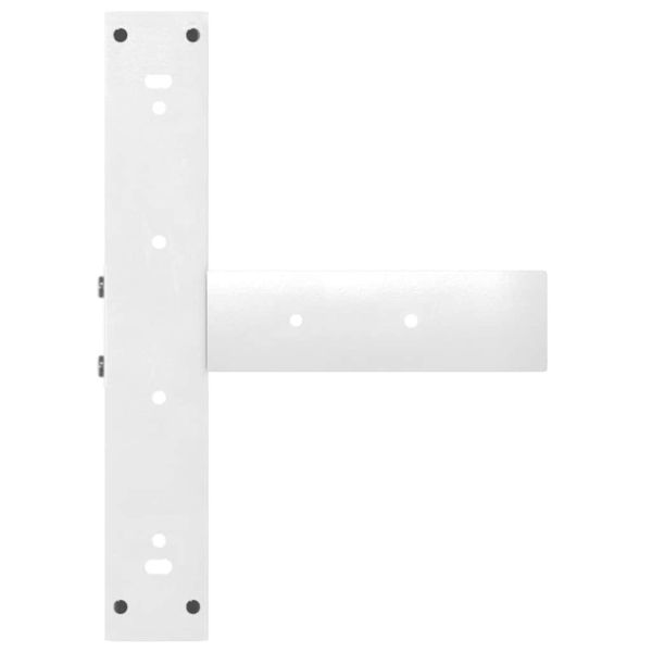 Крака за трапезна маса, Т-образни, 2 бр., бели, 60x35x(72-73) см, стомана