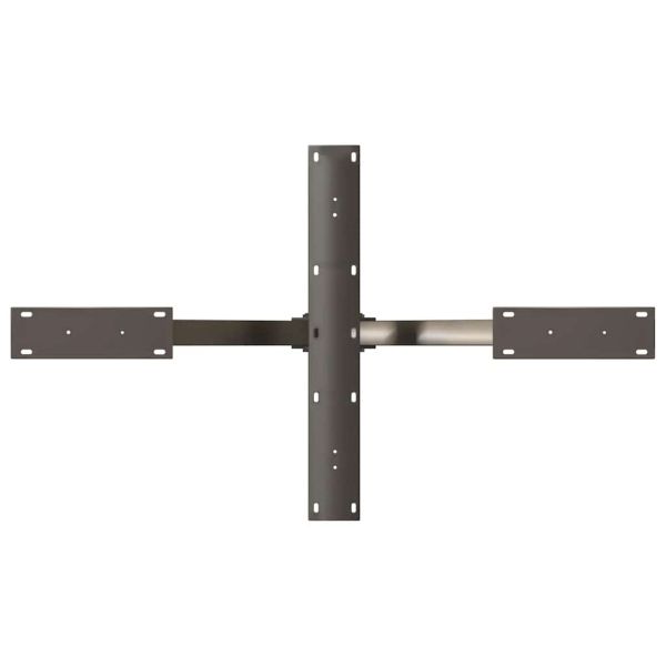 Крак за масичка за кафе, форма на паяк, черен, 98x58x(42-43) см, стомана