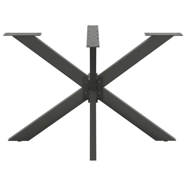 Крак за трапезна маса с форма на паяк, антрацит, 120x68x(72-73) см, стомана