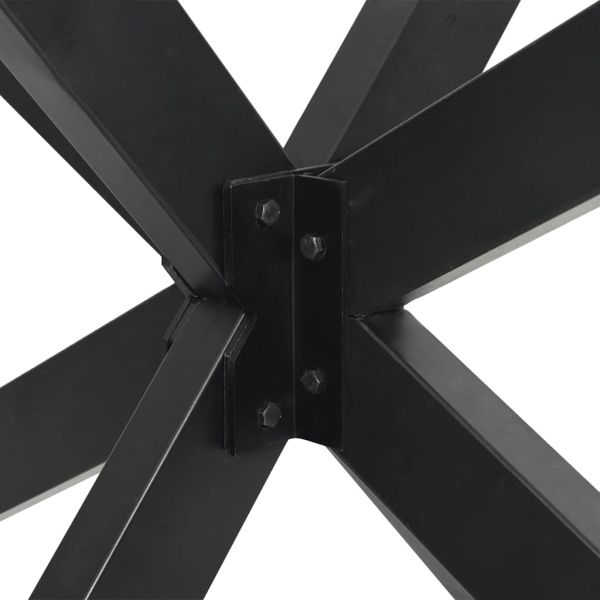 Крак за трапезна маса с форма на паяк, антрацит, 120x68x(72-73) см, стомана