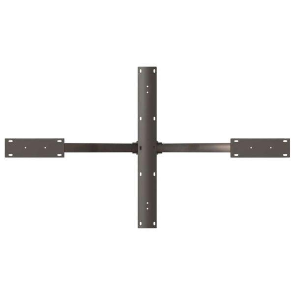 Крак за трапезна маса, форма на паяк, черен, 120x68x(72-73) см, стомана