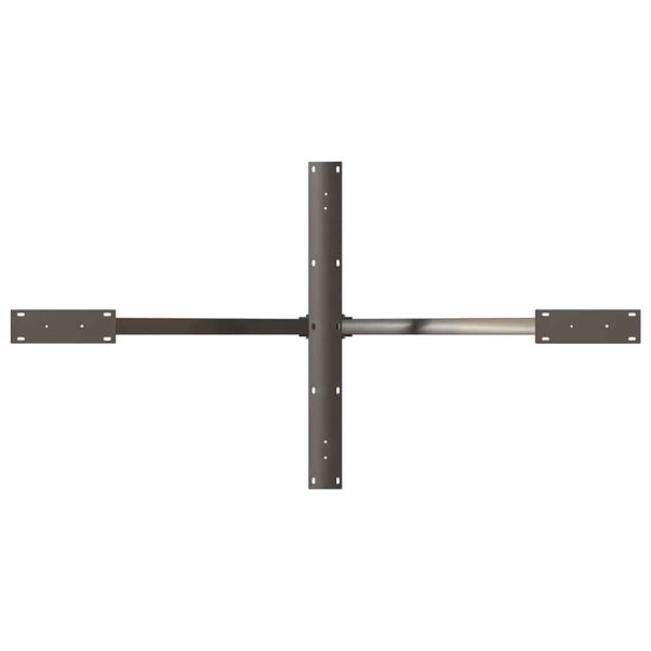 Крак за трапезарна маса, форма на паяк, черен, 150x78x(72-73) см, стомана