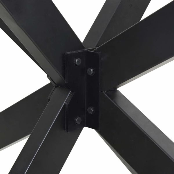 Крак за трапезна маса с форма на паяк, антрацит, 85x85x(72-73) см, стомана