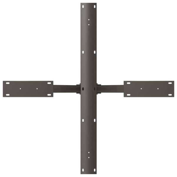 Крак за трапезна маса, форма на паяк, черен, 85x85x(72-73) см, стомана