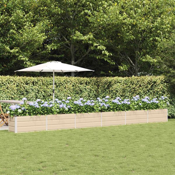 Кашпа Слонова кост 480 x 50 x 45 см Галванизирана стомана