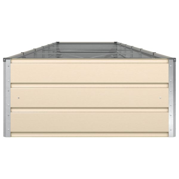 Кашпа Слонова кост 195 x 100 x 45 см Галванизирана стомана