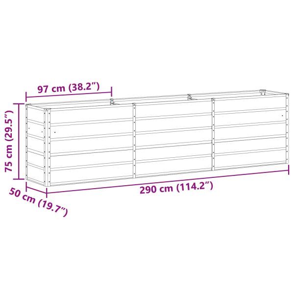Кашпа Пастелно зелено 480 x 50 x 45 см Галванизирана стомана