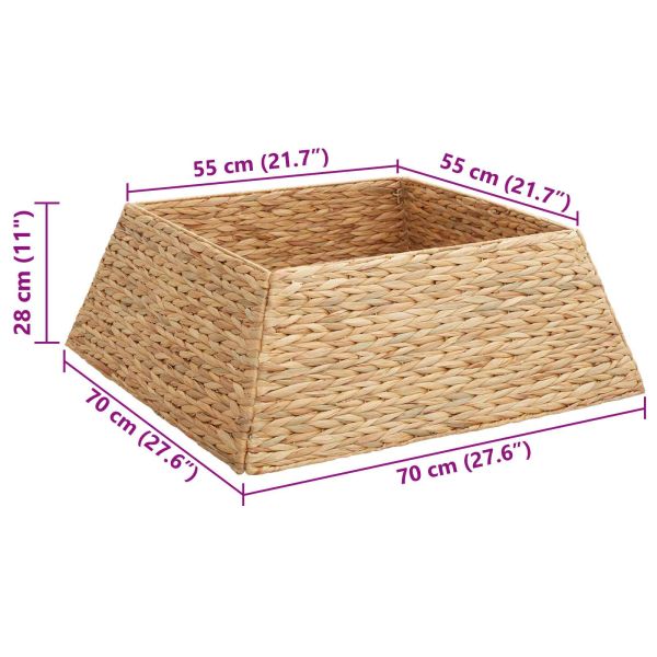 Коло за коледно дърво Кафяво 70 x 70 x 28 см Воден хиацинт