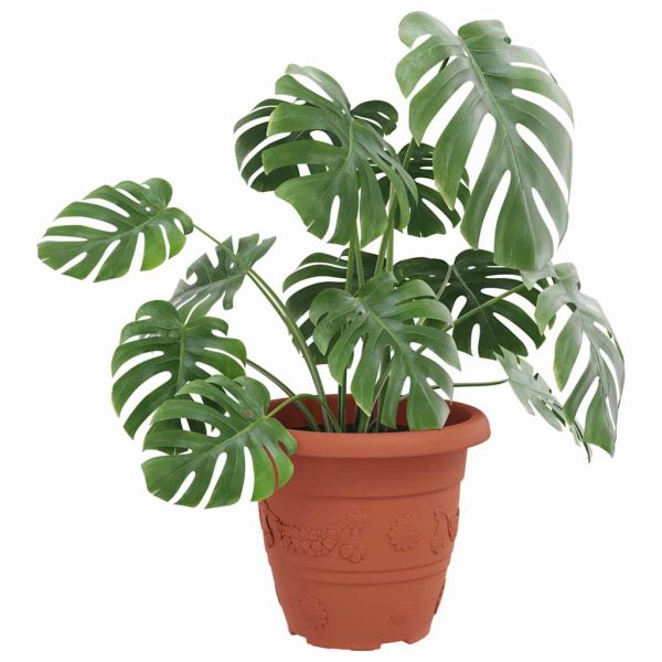 Кръгла саксия за цветя 6 pcs Червено тухла Ø 26 x 21.5 см