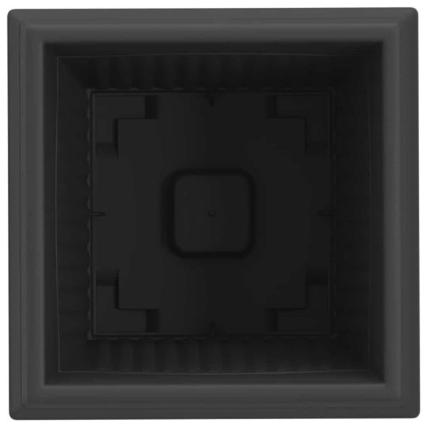 Квадратна цветна саксия 6 pcs Черно 28,5 x 28,5 x 22 см