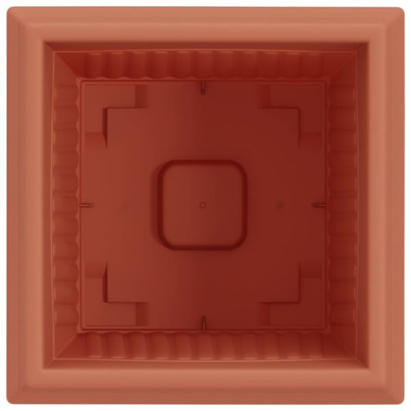 Квадратна цветна саксия 24 pcs Червено тухла 23 x 23 x 17,5 см