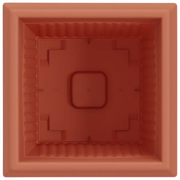 Квадратна цветна саксия 24 pcs Червено тухла Пластмаса