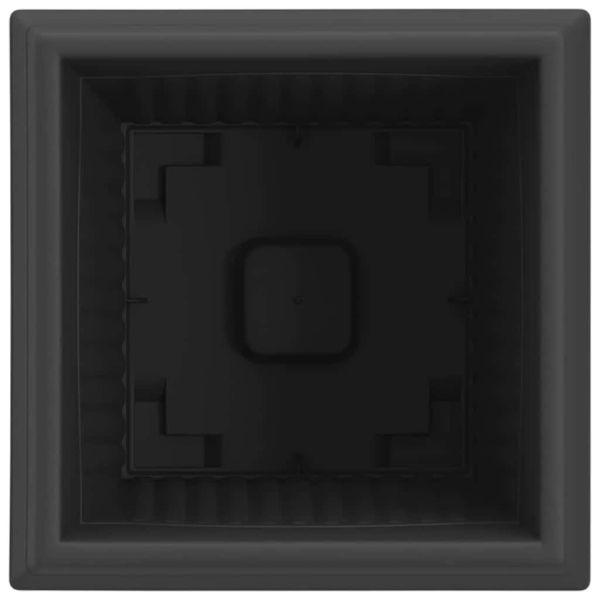 Квадратна цветна саксия 24 pcs Черно 43 x 43 x 33.5 см