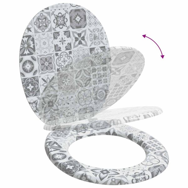 Мека затваряща се тоалетна седалка Сив 44 x 38 см ПДЧ