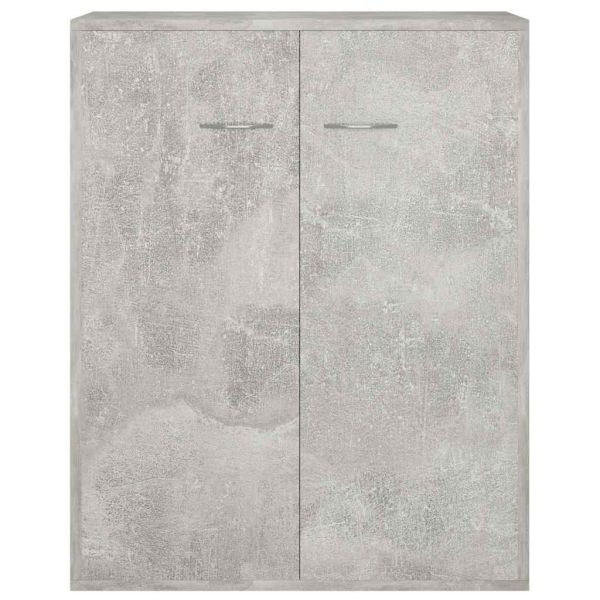 Бюфет, бетонно сив, 60x30x75 см, инженерно дърво