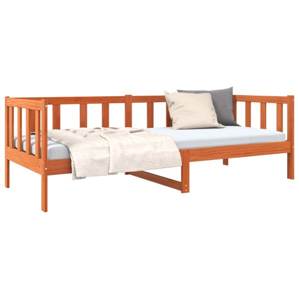 Рамка за легло с таблото Кафяво с восъчно покритие 90 x 190 cm