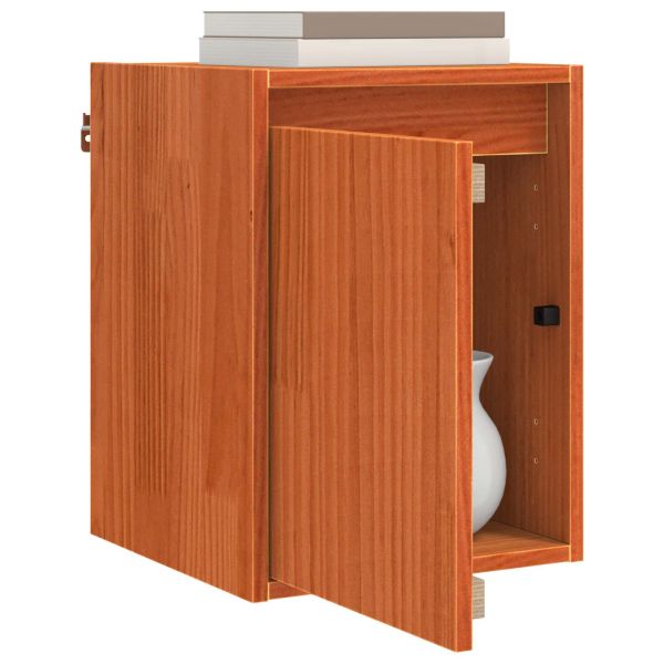 Стенен шкаф 2 pcs Кафяво с восъчно покритие 30 x 30 x 40 cm