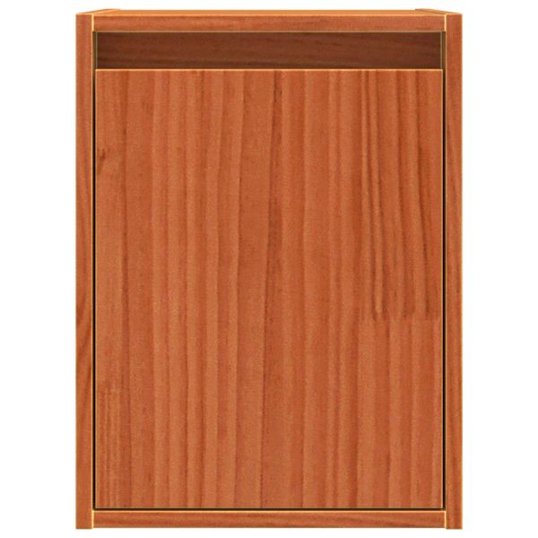 Стенен шкаф 2 pcs Кафяво с восъчно покритие 30 x 30 x 40 cm