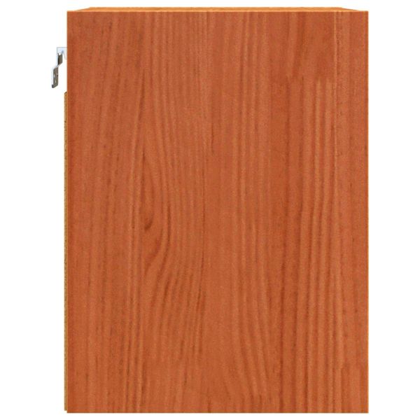 Стенен шкаф 2 pcs Кафяво с восъчно покритие 30 x 30 x 40 cm