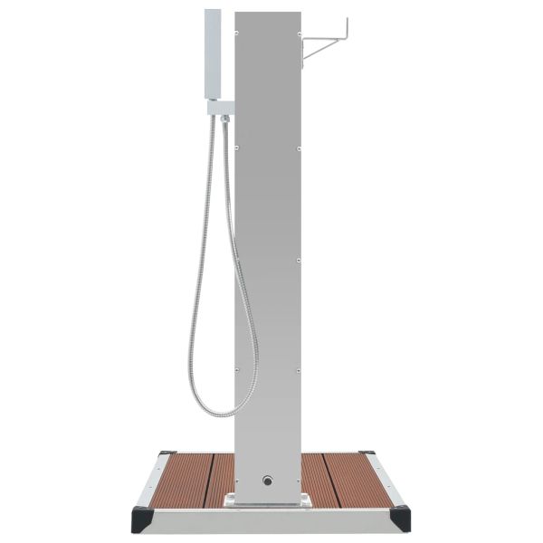 Градински душ с корито, WPC, неръждаема стомана