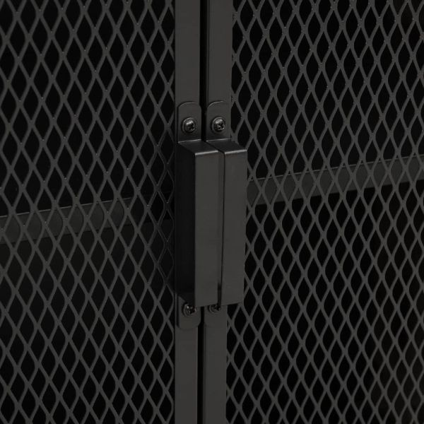 Шкаф за съхранение, рустик кафяво, 72x36x82 см, метал и МДФ