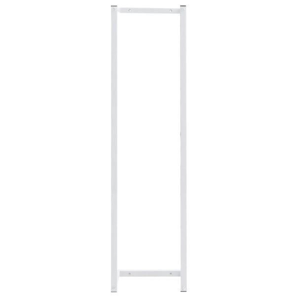 Поставка за кърпи, бяла, 25x20x95 см, стомана