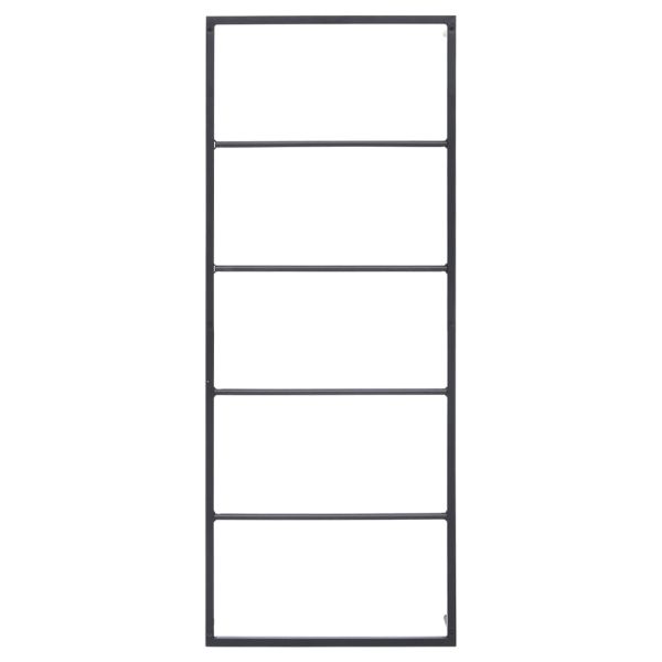 Поставка за кърпи, черна, 45x10x115 см, стомана