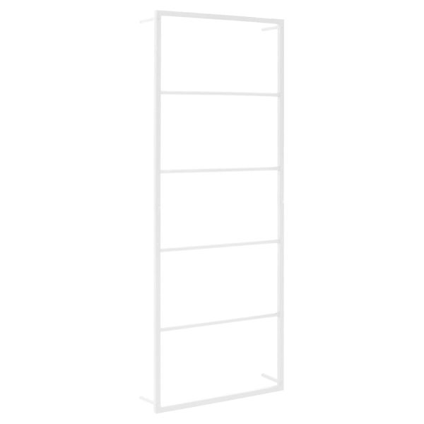 Закачалка за кърпи, бяла, 45x10x115 см, стомана