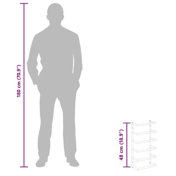 Поставка за кърпи, черна, 24x12x48 см, стомана