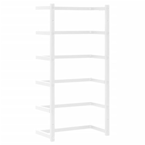 Поставка за кърпи, бяла, 24x12x48 см, стомана