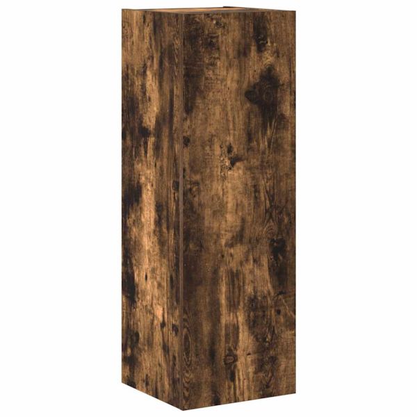 Комплект ТВ шкафове от 4 части, опушен дъб, инженерно дърво