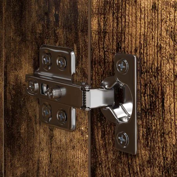 Комплект ТВ шкафове от 4 части, опушен дъб, инженерно дърво