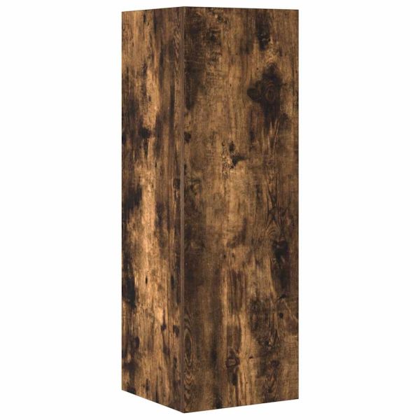 Комплект ТВ шкафове от 4 части, опушен дъб, инженерно дърво