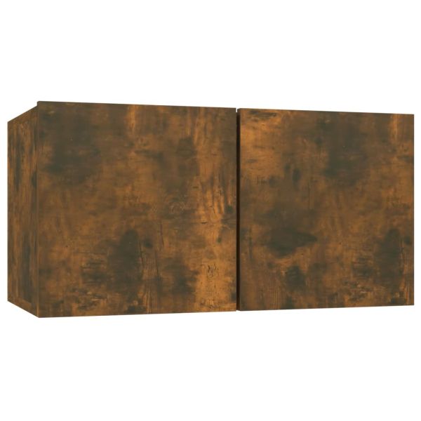 Комплект ТВ шкафове от 5 части, опушен дъб, инженерно дърво