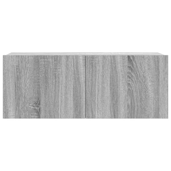 Комплект ТВ шкафове от 3 части, сив сонома, инженерно дърво