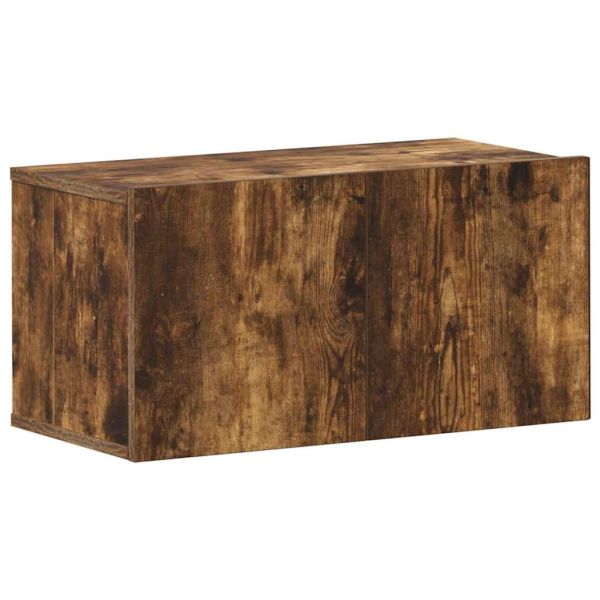 Комплект ТВ шкафове от 10 части, опушен дъб, инженерно дърво