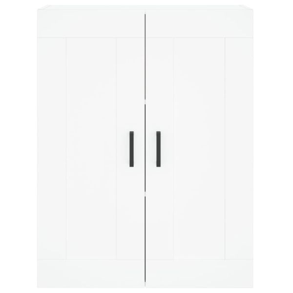 Висок шкаф, бял, 69,5x34x180 см, инженерно дърво