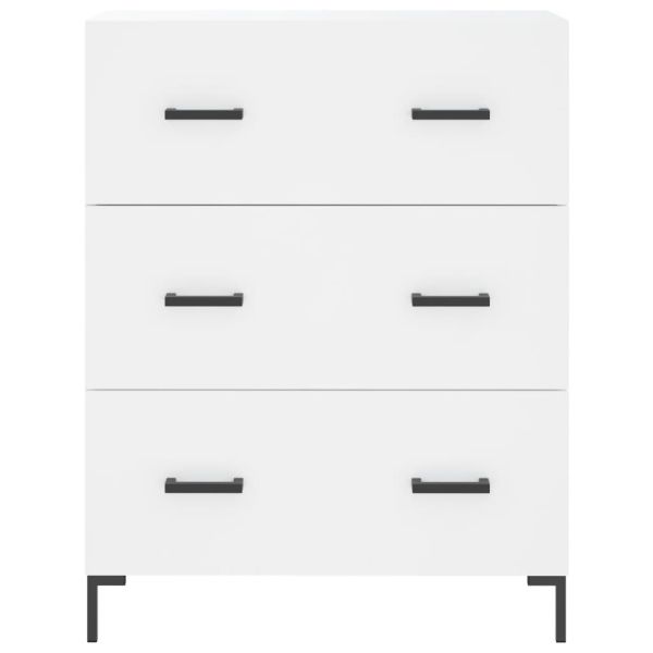 Висок шкаф, бял, 69,5x34x180 см, инженерно дърво